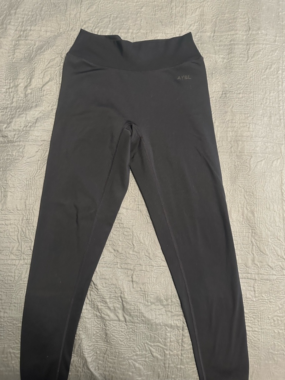 AYBL Black High-Waist Leggings with Logo